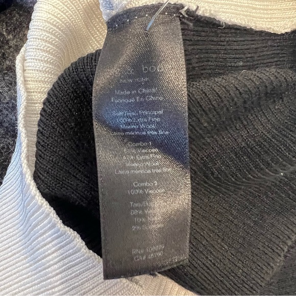 Rag & Bone Marissa‎ Color Block Fine Knit Sweater in Black and Cream - Picture 5 of 5